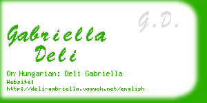 gabriella deli business card